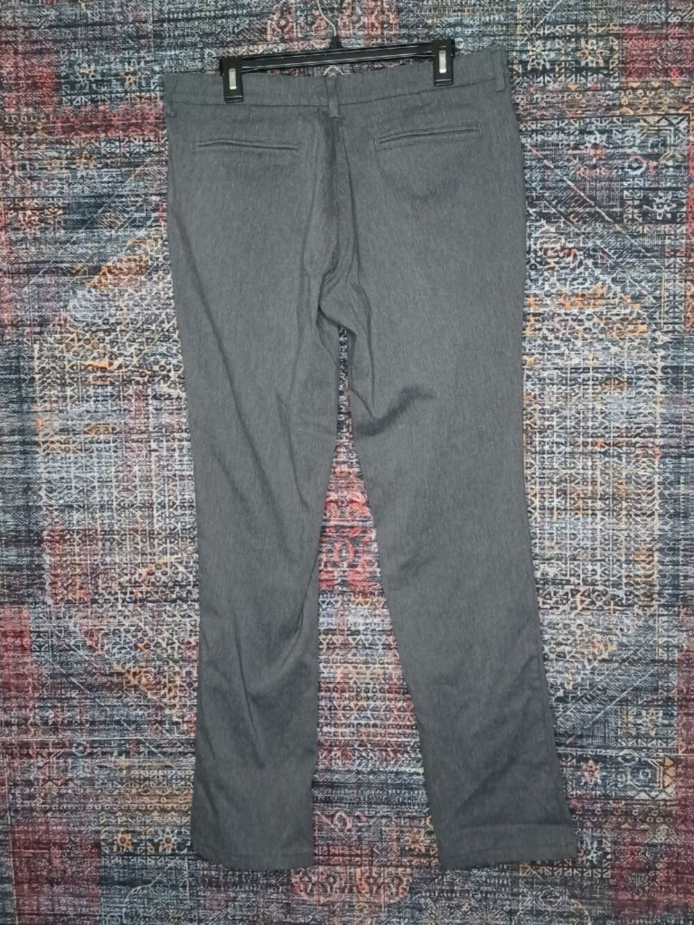 Mizzen+Main mens heathered gray straight leg stretch pants 32x34